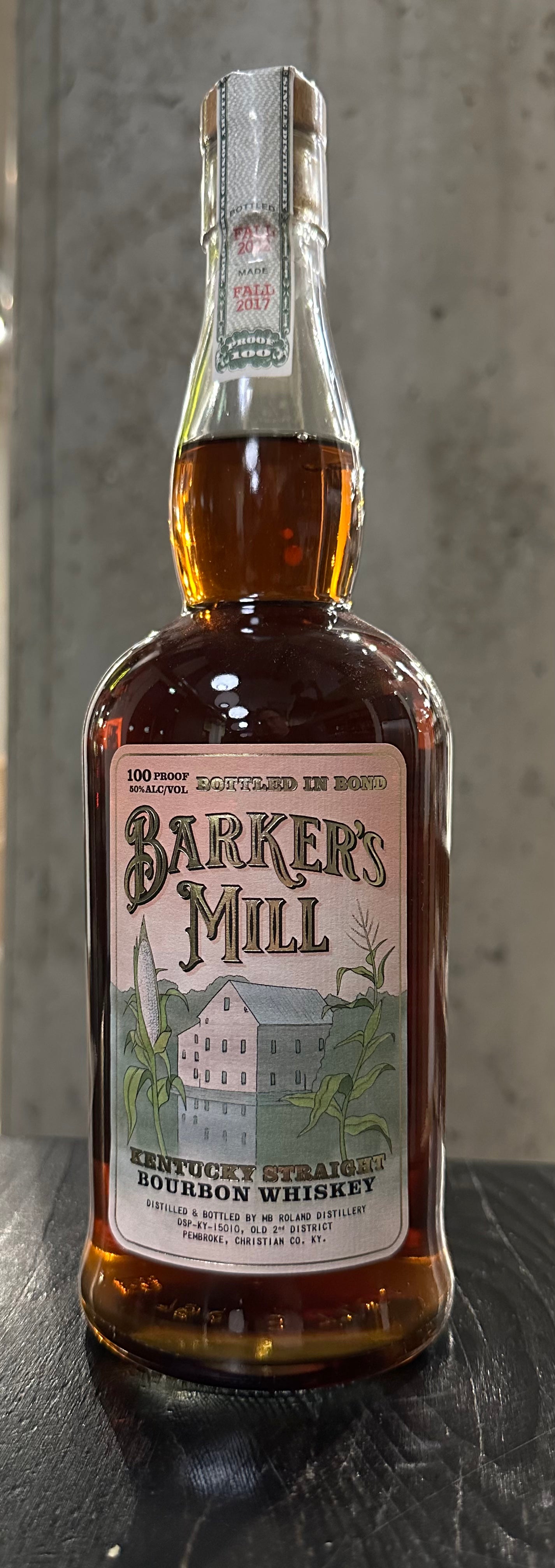 MB Roland "Barker's Mill" Ketucky Straight Bourbon Whiskey