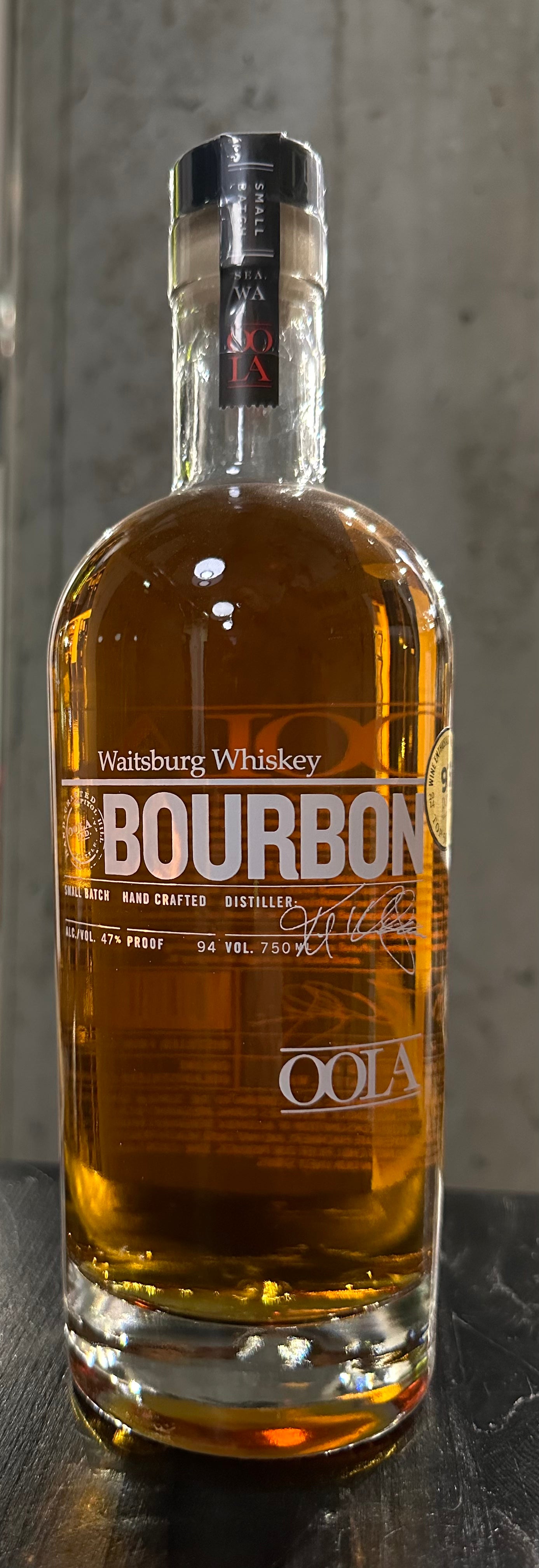Oola Waitsburg Bourbon, Cask Strength Whiskey