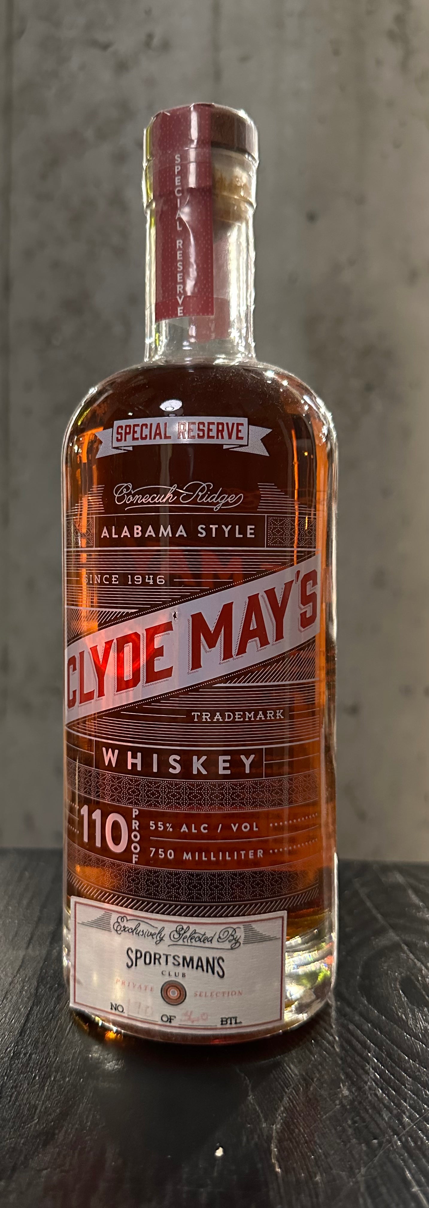Clyde May's "Special Reserva" Alabama Style Whiskey