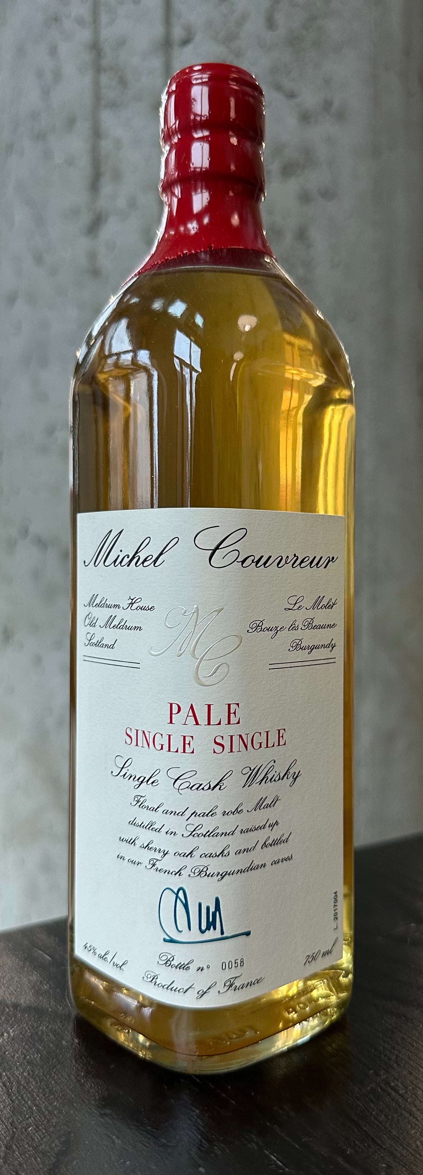 Michel Couvreur "Pale Single Single" Single Cask Whisky