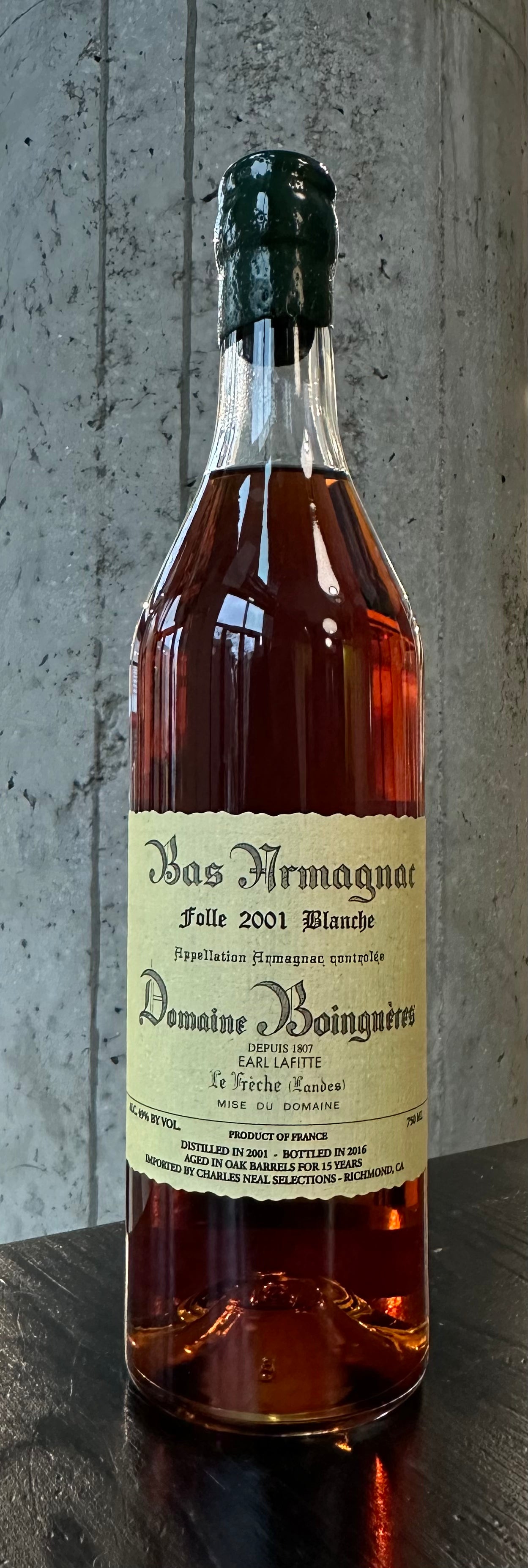 Domaine Boingnères "Folle Blanche" Bas-Armagnac '01