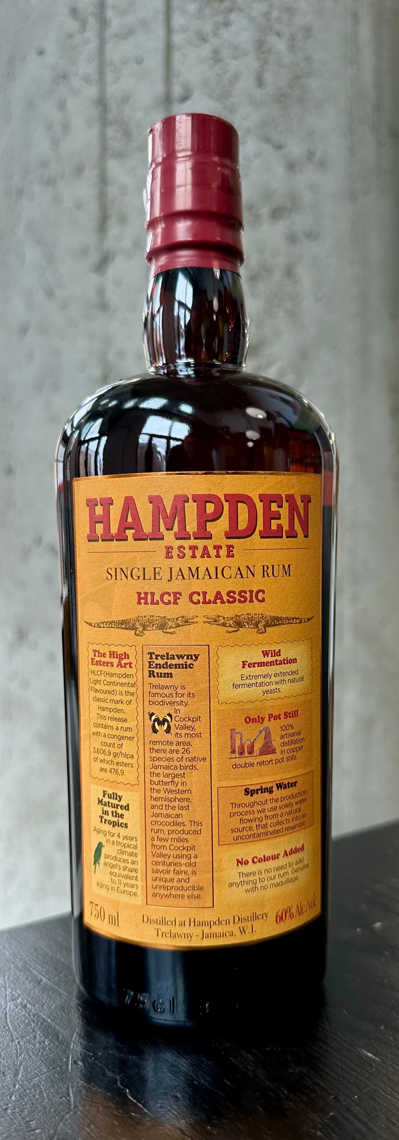 Hampden Estate "HLCF Classic" Single Jamaican Rum (120 proof)