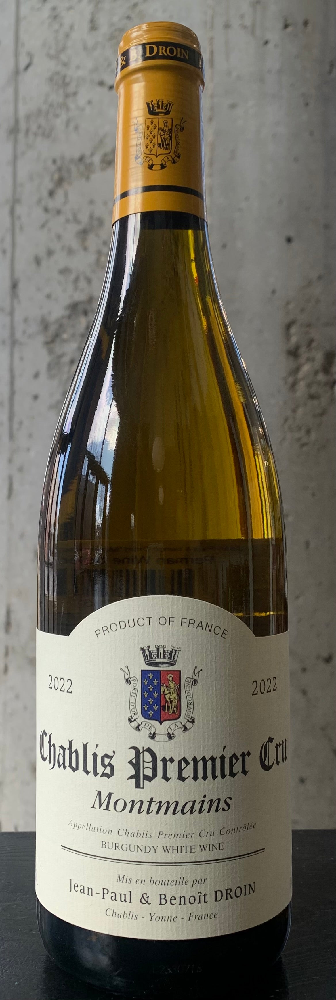 Jean-Paul & Benoît Droin "Montmains" Chablis, 1er Cru '22