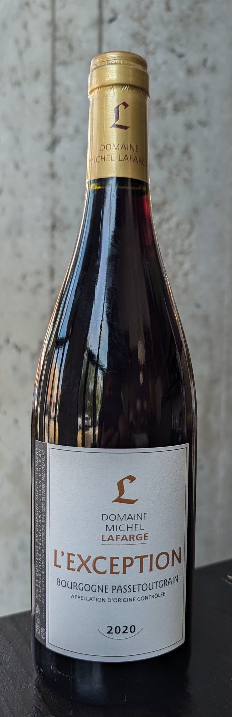 Michel Lafarge Bourgogne Passetoutgrain "L'Exception" '20