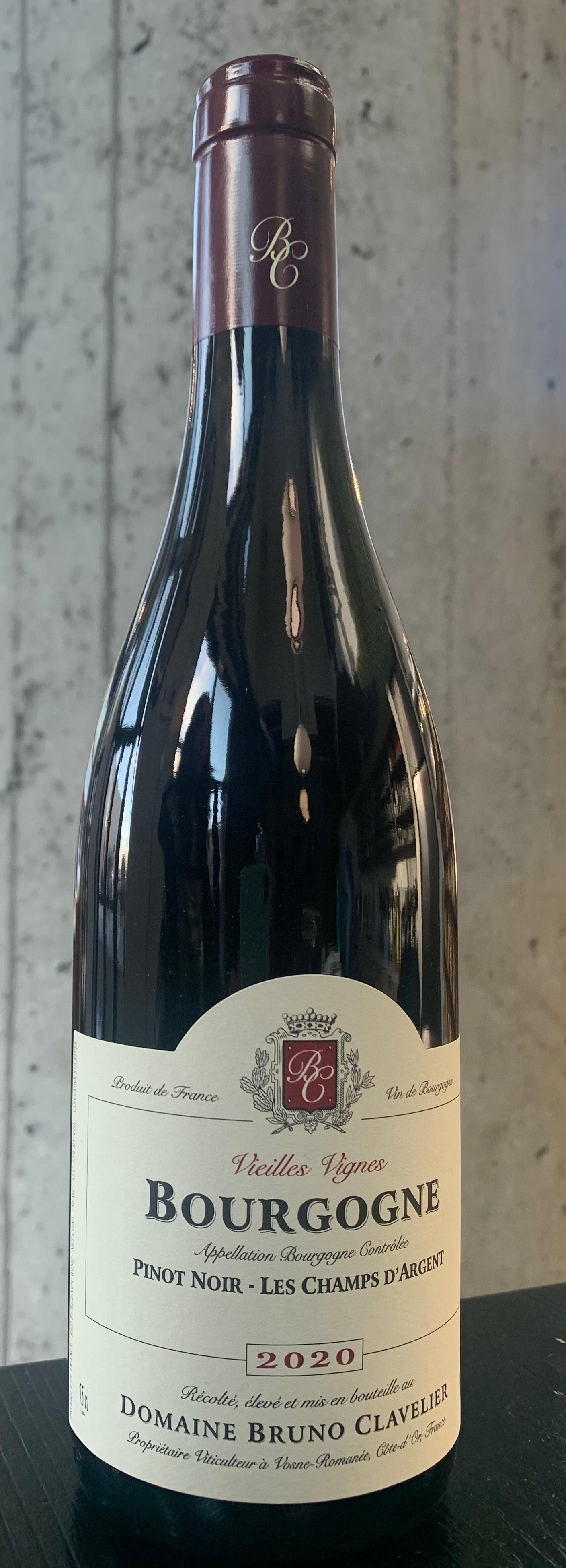 Bruno Clavelier "Les Champs d'Argent" Bourgogne Rouge '20