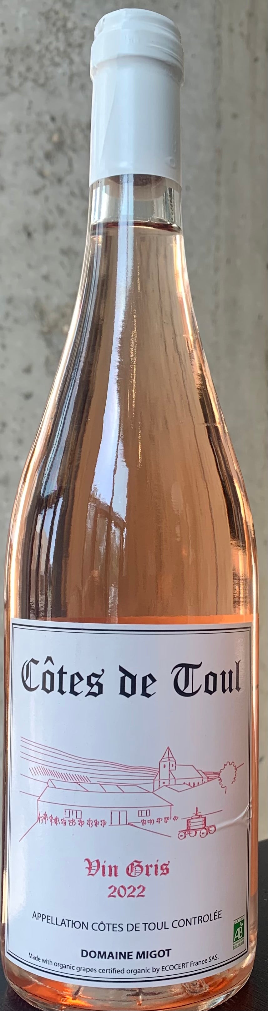 Domaine Migot "Côtes de Toul" Vin Gris Rosé '22