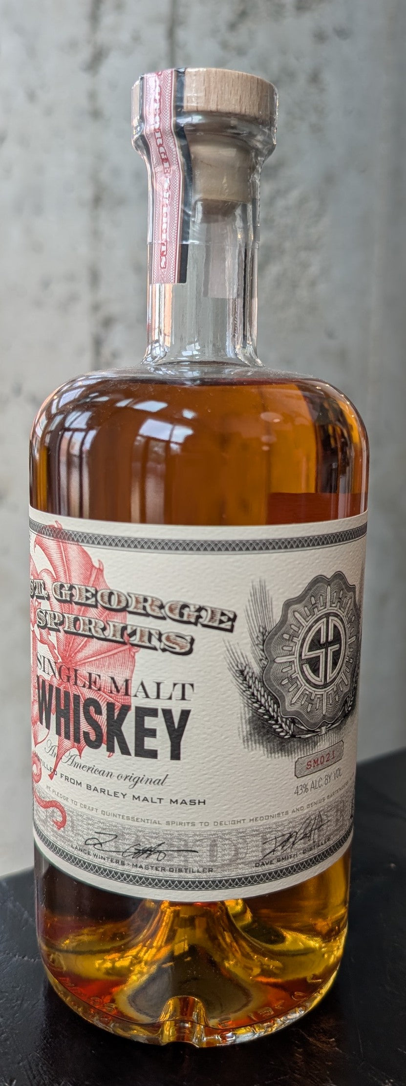 St. George Single Malt Whiskey Lot 21