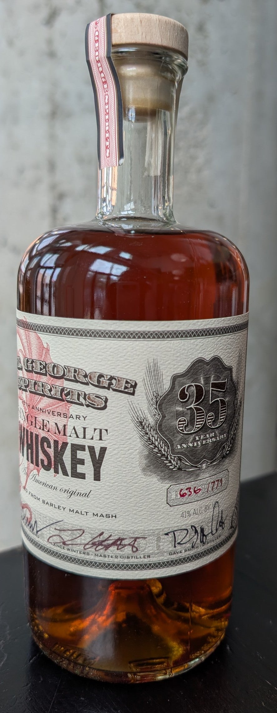 St. George "35th Anniversary" Single Malt Whiskey