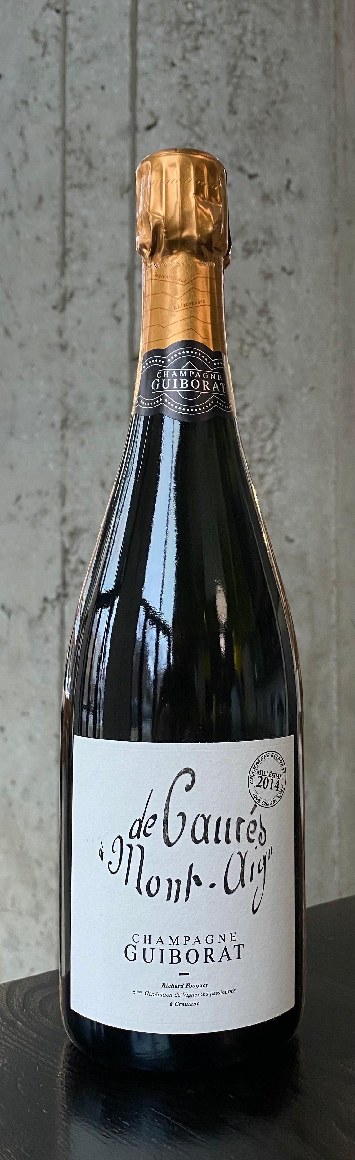 Guiborat Champagne "De Caurés à Mont-Aigu" Blanc de Blancs Extra Brut '14