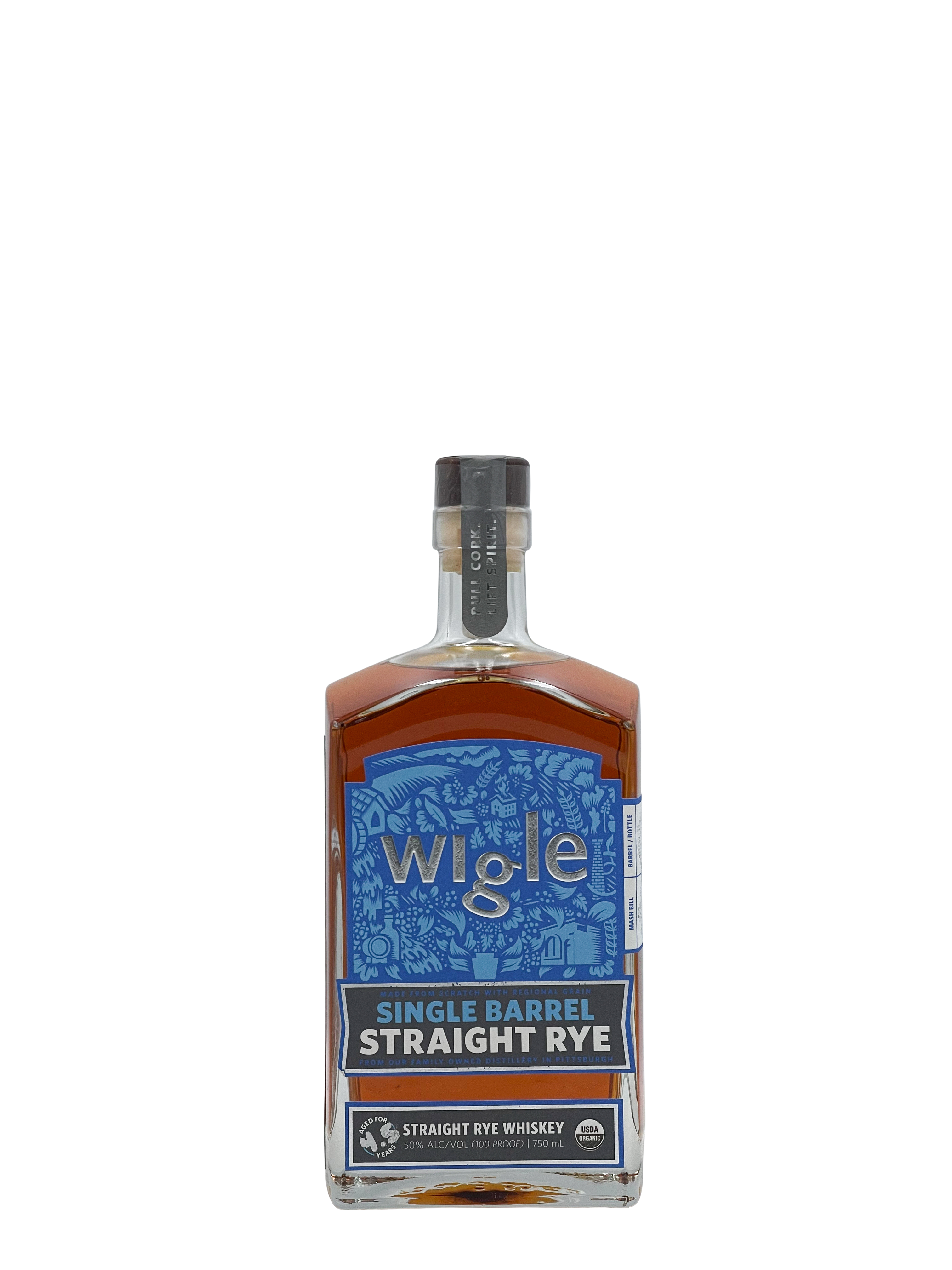 Wigle Organic Single Barrel Straight Rye Whiskey