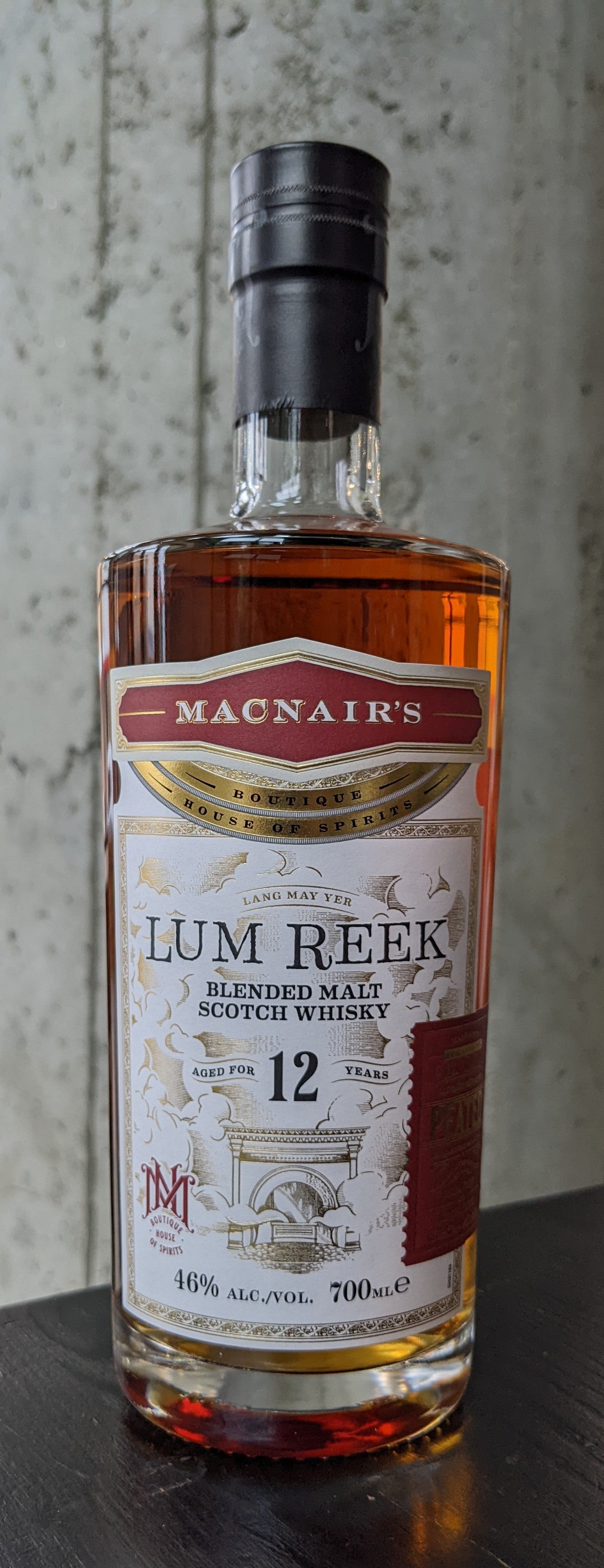 Macnair's "Lum Reek" 12-Year Peated Blended Malt Scotch Whisky